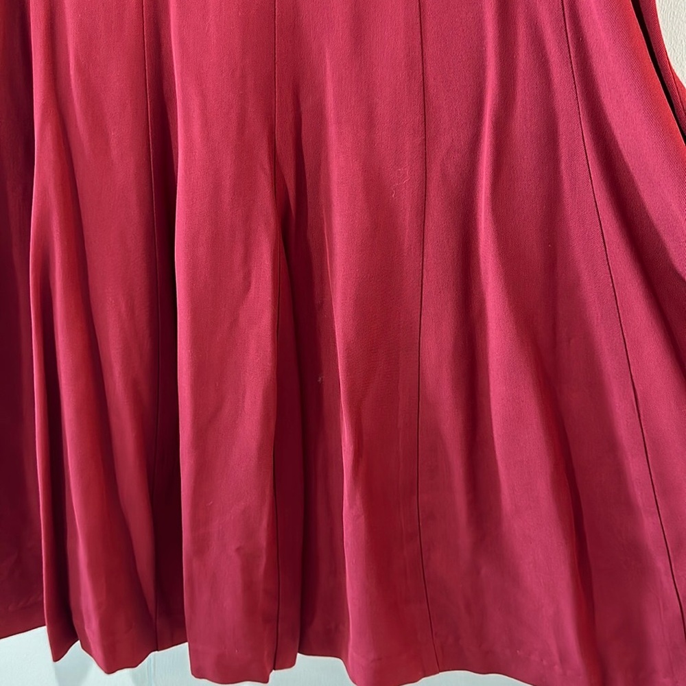 Theory Tilfi Crew Neck Dress in Flame Red - Picture 5 of 8